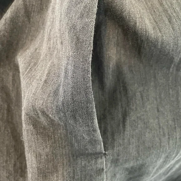 Madewell Charcoal Denim Shirt Dress Minimal - Picture 4 of 8